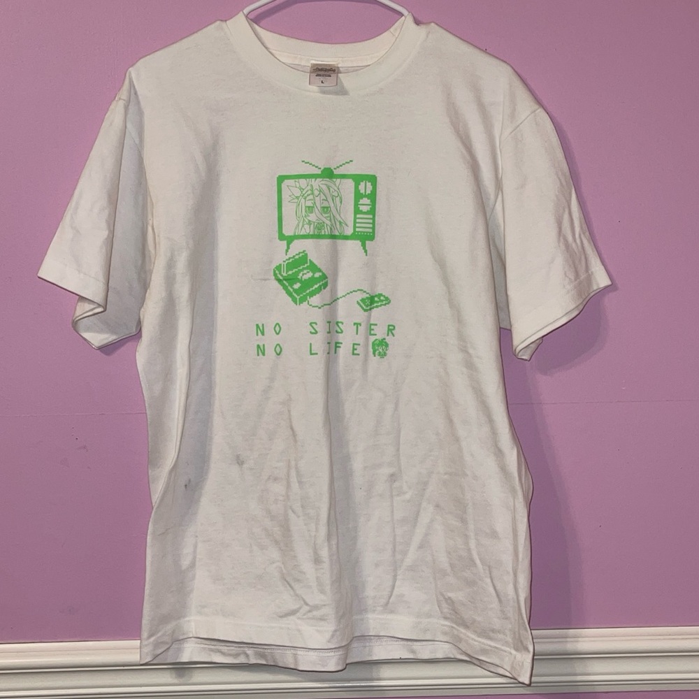 No game no life Shiro sprite anime t shirt graphic streetwear Japan top kawaii